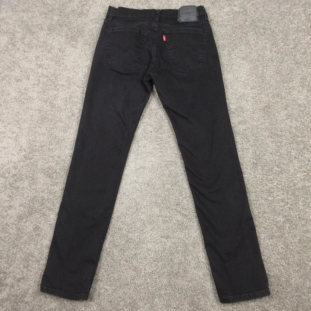 Levis Jeans Mens 30x32 Black 511 Slim Straight Cotton Blend‎ Zip Fly Denim Pants